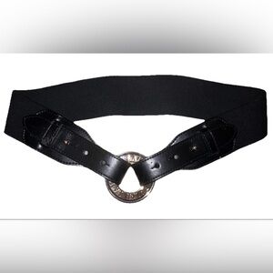 Lauren Ralph Lauren Y2K O Ring Stretch waist Belt NWOT Old Money Trendy Leather